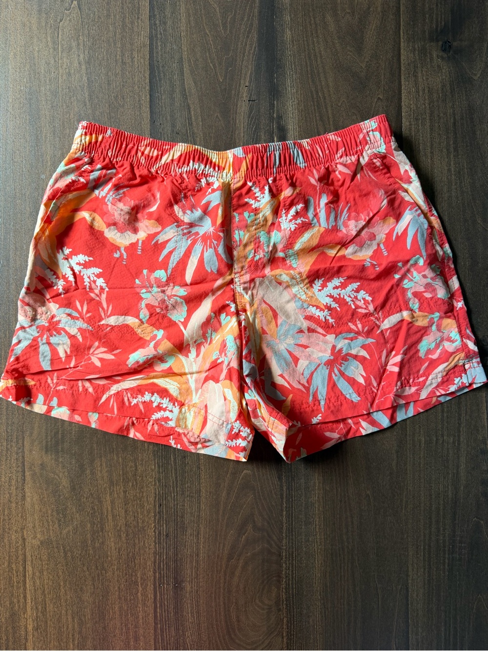 Columbia Women's Red Tropical Print Athletic Shorts